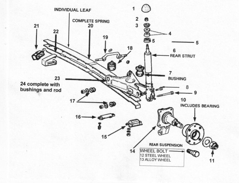 yugo STEERINg rack steering column